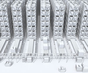 rendering of automated warehouse